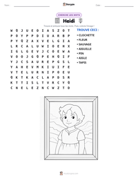 Aperçu de la feuille de travail imprimable Heidi