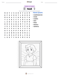 Anteprima della scheda stampabile di Heidi