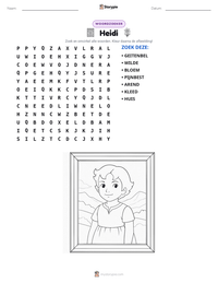 Heidi afdrukbare werkblad voorbeeld