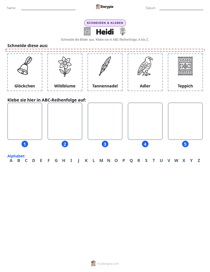 Schneiden & Einfügen Alphabet