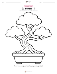 Bonsai printable worksheet preview