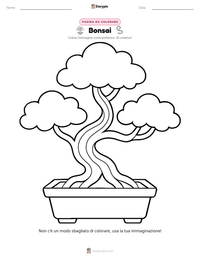 Anteprima della scheda stampabile di Bonsai