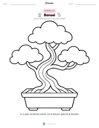 Bonsai afdrukbare werkblad voorbeeld