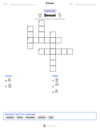 Bonsai printable worksheet preview