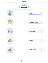 Bonsai printable worksheet preview
