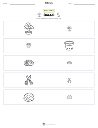 Bonsai printable worksheet preview