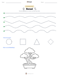 Bonsai afdrukbare werkblad voorbeeld