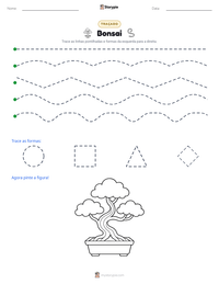 Prévia da folha de atividades imprimível Bonsai