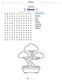 Prabaca lembar kerja cetak Bonsai