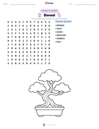 Anteprima della scheda stampabile di Bonsai