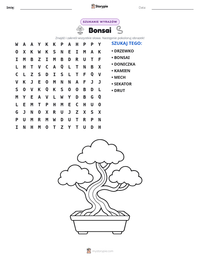 Podgląd drukowalnego arkusza ćwiczeń Bonsai