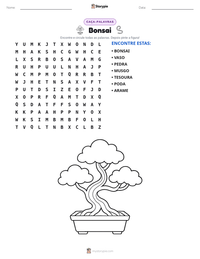 Prévia da folha de atividades imprimível Bonsai