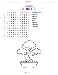 Bonsai yazdırılabilir çalışma sayfası önizlemesi
