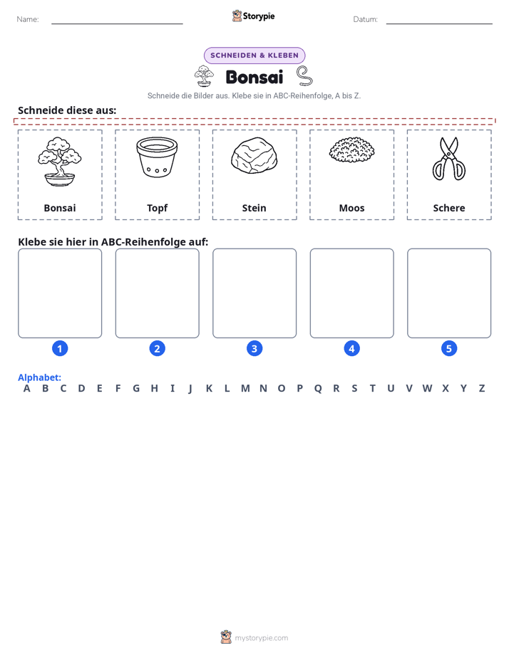 Schneiden & Einfügen Alphabet