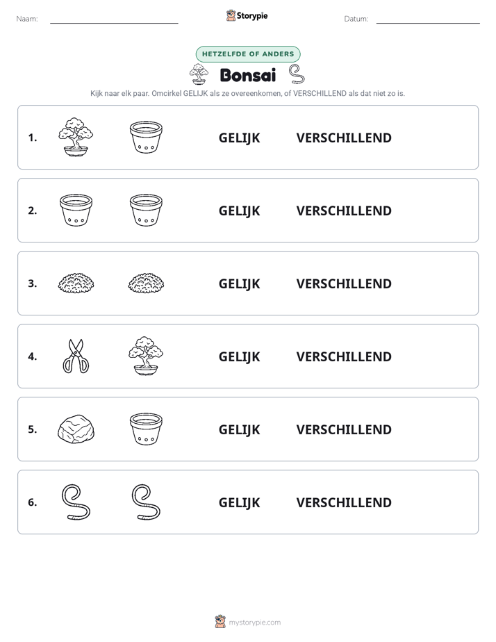 Zelfde of Verschillend