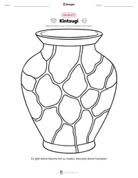 Kintsugi druckbare Arbeitsblatt Vorschau