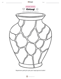 Kintsugi yazdırılabilir çalışma sayfası önizlemesi