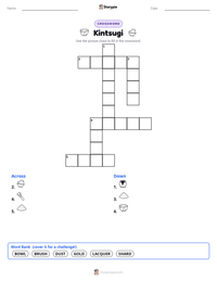 Kintsugi printable worksheet preview