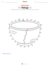 Kintsugi druckbare Arbeitsblatt Vorschau