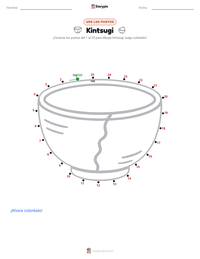 Vista previa de la hoja de trabajo imprimible de Kintsugi
