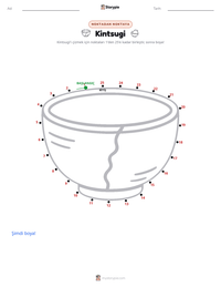 Kintsugi yazdırılabilir çalışma sayfası önizlemesi