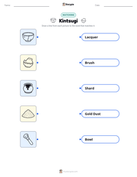 Kintsugi printable worksheet preview