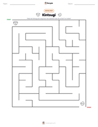 Kintsugi afdrukbare werkblad voorbeeld