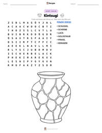 Kintsugi druckbare Arbeitsblatt Vorschau