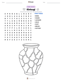 Kintsugi printable worksheet preview