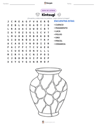 Vista previa de la hoja de trabajo imprimible de Kintsugi