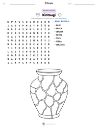 Kintsugi yazdırılabilir çalışma sayfası önizlemesi