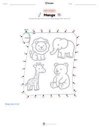 Manga printable worksheet preview