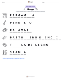 Anteprima della scheda stampabile di Manga