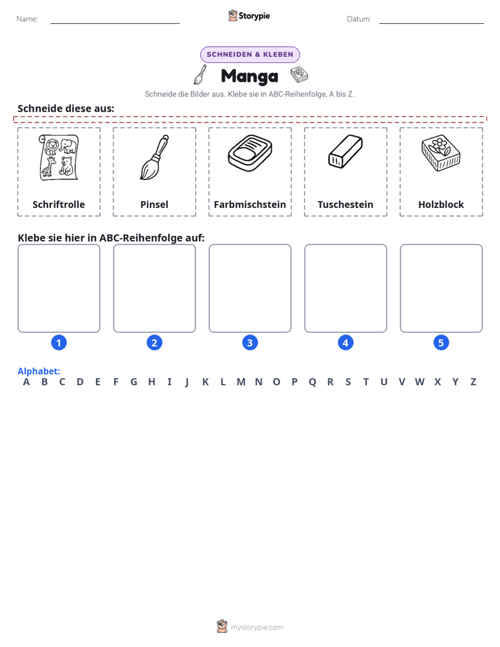 Schneiden & Einfügen Alphabet
