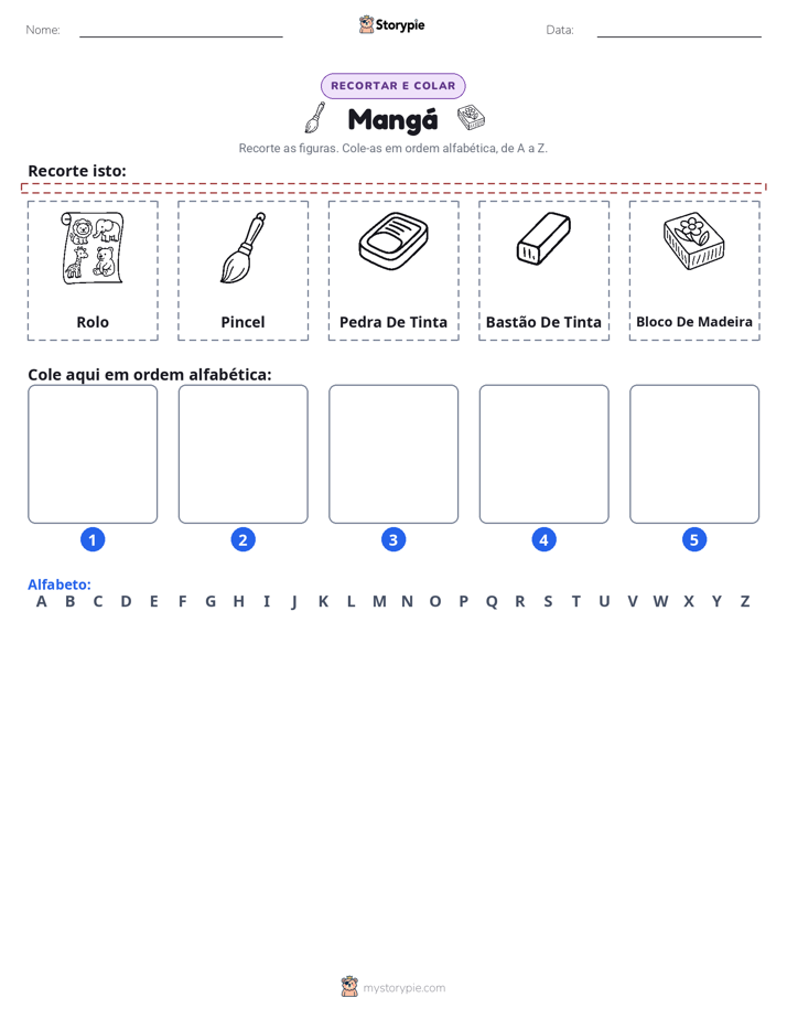 Recortar & Colar Alfabeto