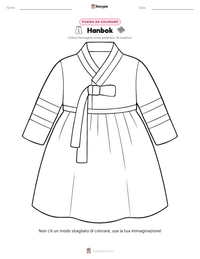 Anteprima della scheda stampabile di Hanbok