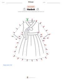 Hanbok printable worksheet preview