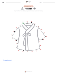 Podgląd drukowalnego arkusza ćwiczeń Hanbok