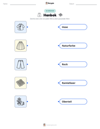 Hanbok druckbare Arbeitsblatt Vorschau