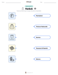 Anteprima della scheda stampabile di Hanbok