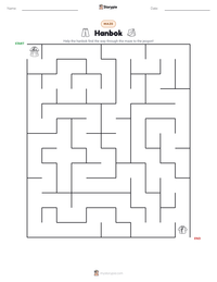 Hanbok printable worksheet preview