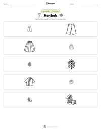 Anteprima della scheda stampabile di Hanbok