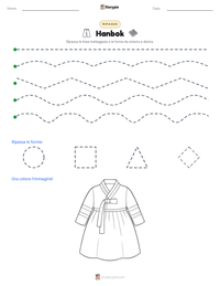 Anteprima della scheda stampabile di Hanbok