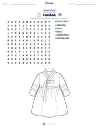 Hanbok druckbare Arbeitsblatt Vorschau