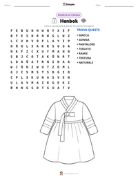 Anteprima della scheda stampabile di Hanbok