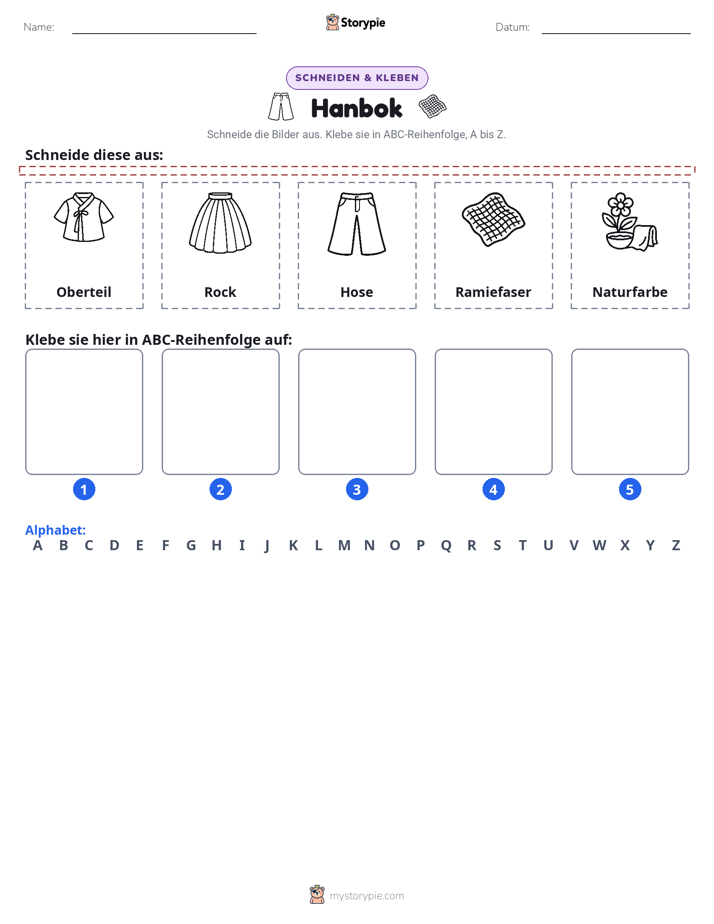 Schneiden & Einfügen Alphabet