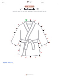 Taekwondo druckbare Arbeitsblatt Vorschau