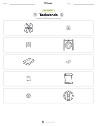 Taekwondo printable worksheet preview