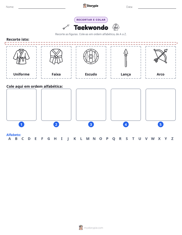 Recortar & Colar Alfabeto