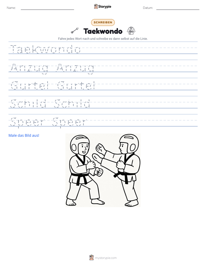 Schreibübung